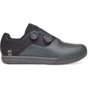 Black and grey mountain bike shoes with BOA retention system