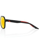 100% Kasia Sunglasses Soft Tact Black HiPER Red  Mirror