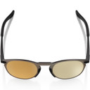 100% Legere Round Sunglasses Matte Black HiPER Gold 24K Mirror