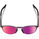 100% Legere Round Sunglasses Soft Tact Black Purple Mirror