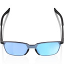 100% Legere Square Sunglasses Soft Tact Black HiPER Blue Mirror