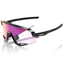 100% Slendale Sunglasses Gloss Black Purple Mirror Photochromic