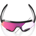 100% Slendale Sunglasses Gloss Black Purple Mirror Photochromic