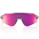 100% Slendale XS Sunglasses Polished Translucent Grey Purple Mirror