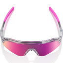 100% Slendale XS Sunglasses Polished Translucent Grey Purple Mirror