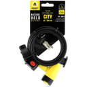 Auvray Spiral City Lock w/Mount 8mm x 150cm Black