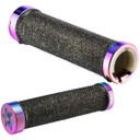 Supacaz Diamond Kush Dual Lock-On Grips Bling Black/Oil Slick