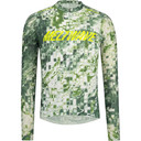 Green and white long sleeve jersey with yellow logo