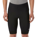 Model wearing black shorts with grey top