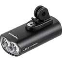 Black front bike light with go pro mount