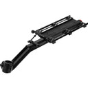 Black seat tube mounted rear rack