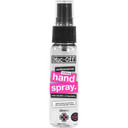 Transparent hand sanitiser bottle with spray cap