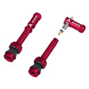 Red valves with valve cap