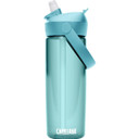 Green bottle with green lid and flip straw