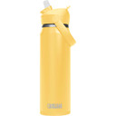 Yellow bottle with yellow lid and flip straw