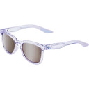 100% Hudson Sunglasses Polished Translucent Lavender (HiPER Silver Mirror Lens)