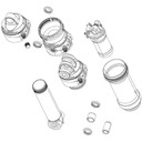 REAR SHOCK EYELET ASSEMBLY - (EYELET, DAMPER BODY - ADJ HYDRAULIC BOTTOM-OUT & O-RINGS) (RESERVOIR & CONTROLS NOT INCLUDED) TRUNNION 67.5-75, SUPER DELUXE COIL (HBO ONLY)B1+ 2023+