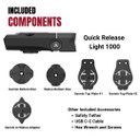 KOM Cycling Quick Release Light 1000 Lumens