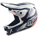 Troy Lee Designs D4 Polyacrylite Helmet Qualifer Blue / White