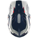 Troy Lee Designs D4 Polyacrylite Helmet Qualifer Blue / White
