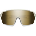 Smith Shift Split Mag Sunglasses Matte Bone W/ ChromaPop Black Gold Mirror Lens