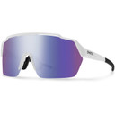 Smith Shift Split Mag Sunglasses White W/ ChromaPop Violet Mirror Lens
