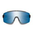 Smith Wildcat Sunglasses Crystal Grey W/ ChromaPop Blue Mirror Lens