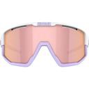 Bliz Fusion Pastel Sunglasses White/Brown w Rose Multi Lens