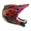 Troy Lee Designs D4 AS Carbon Helmet Torched Carbon / Magenta