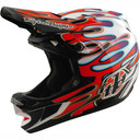 Troy Lee Designs D4 AS Composite Helmet Overspray White / Red
