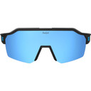 Sungod Velans Matte Black with Silver Blue Lens