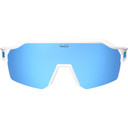 Sungod Velans Matte White with Silver Blue Lens