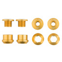 Wolf Tooth Set of 4 Chainring Bolts/Nuts for 1X Gold