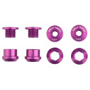 Wolf Tooth Set of 4 Chainring Bolts/Nuts for 1X Ultraviolet Purple