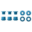 Wolf Tooth Set of 5 Chainring Bolts/Nuts for 1X Blue