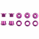Wolf Tooth Set of 5 Chainring Bolts/Nuts for 1X Ultraviolet Purple