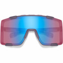 Smith Syncline Sunglasses Matte Meteorite Crystal W/ ChromaPop Low Light Rose Blue Mirror Lens
