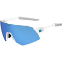 Sungod Ultras Sunglasses Frosted Clear with Silver Blue Lens