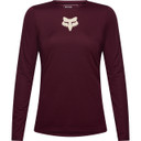 Fox Ranger Long Sleeve Women's Jersey Fox Head Dark Maroon