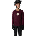 Fox Ranger Long Sleeve Youth Jersey Fox Head Dark Maroon