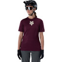 Fox Ranger Short Sleeve Women's Jersey Fox Head Dark Maroon