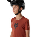 Fox Ranger Short Sleeve Youth Jersey Fox Head Amber Scarlet