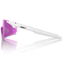 100% A2 Aspire Sunglasses Matte White HiPER Pink Lavender