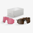 100% Hypercraft SQ Sunglasses Marshmallow w/HiPER Dusty Rose Lens