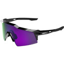 100% Speedcraft SL Sunglasses Polished Black w/HiPER Polarised Lavender Mirror Lens