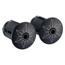 Supacaz Suede Bar Tape Black + Black Star Plugz