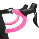 Supacaz Suede Bar Tape Neon Pink + Black Star Plugz