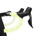 Supacaz Super Sticky Kush Splat White W/Neon Yellow + Black Star Plugz