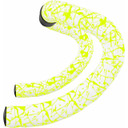 Supacaz Super Sticky Kush Splat White W/Neon Yellow + Black Star Plugz