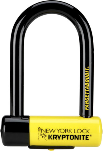 Kryptonite New York Fahgettaboudit Mini U-Lock 8.3cm x 15.3cm Black/Yellow
